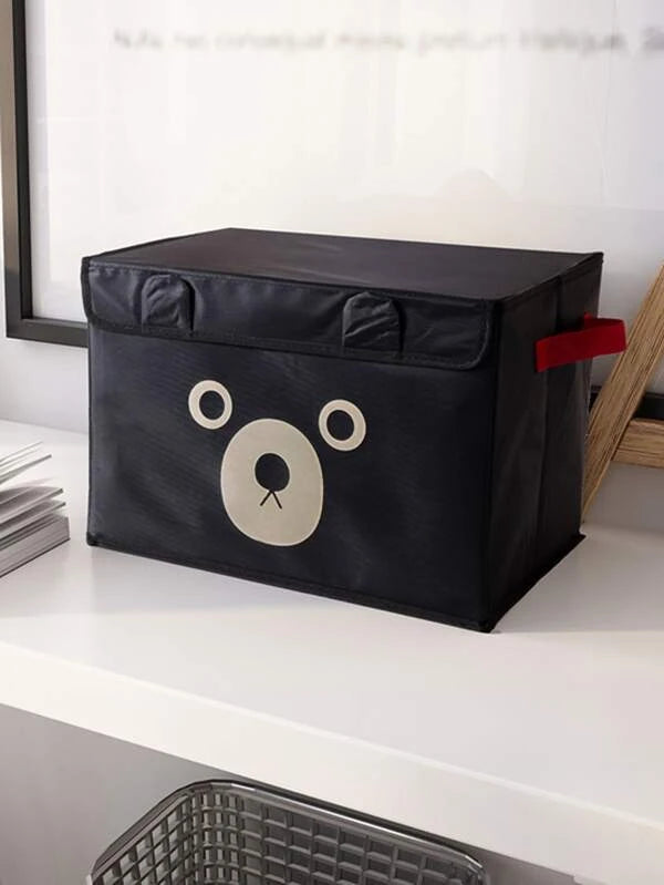 Panda Storage Box for Kids | Foldable Cartoon Animal Cube Organizer | Multipurpose Toy, Clothes & Book Storage Bin | Random Color