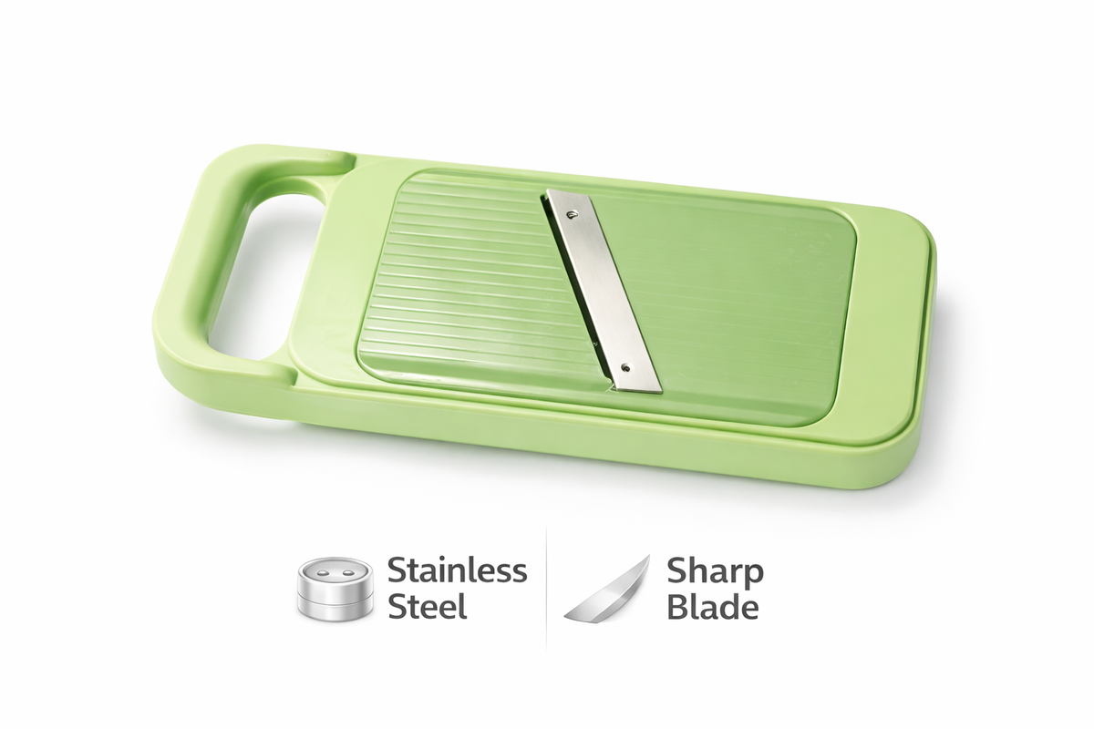 5-in-1 Multi Grater & Mandoline Slicer with Storage Box – Stainless Steel Vegetable & Fruit Cutter