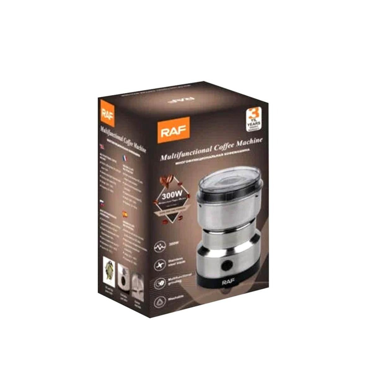 RAF R-7113 Electric Grinder – 300W Stainless Steel Blades, 85–100g Capacity