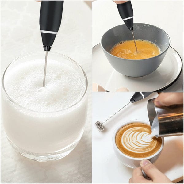 2-in-1 Electric Coffee Beater – USB Rechargeable Milk Frother & Egg Whisk