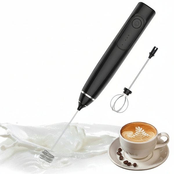 2-in-1 Electric Coffee Beater – USB Rechargeable Milk Frother & Egg Whisk