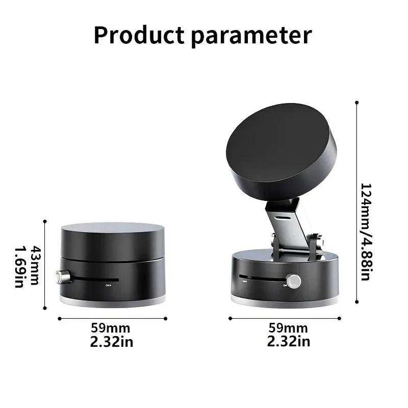 Double-Sided Vacuum Magnetic Phone Holder – 360° Rotating Foldable Mount