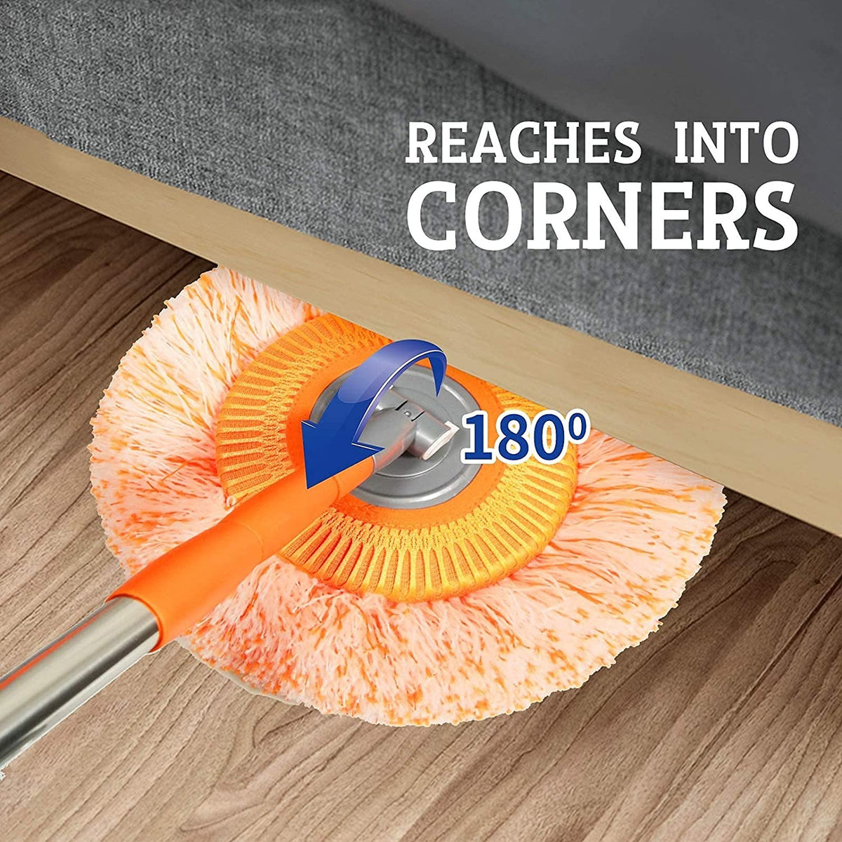 Extendable Telescopic Mop | Detachable Washable Microfiber Head | Lightweight Adjustable Floor & Home Cleaning Mop