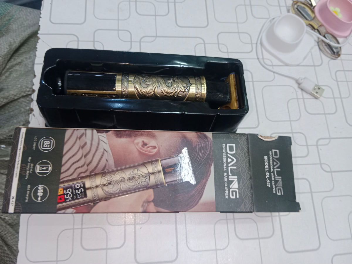Daling DL-127T Professional Hair Trimmer | Cordless Beard & Hair Clipper with LED Display