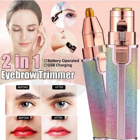 2-in-1 USB Rechargeable Eyebrow & Facial Hair Trimmer for Women