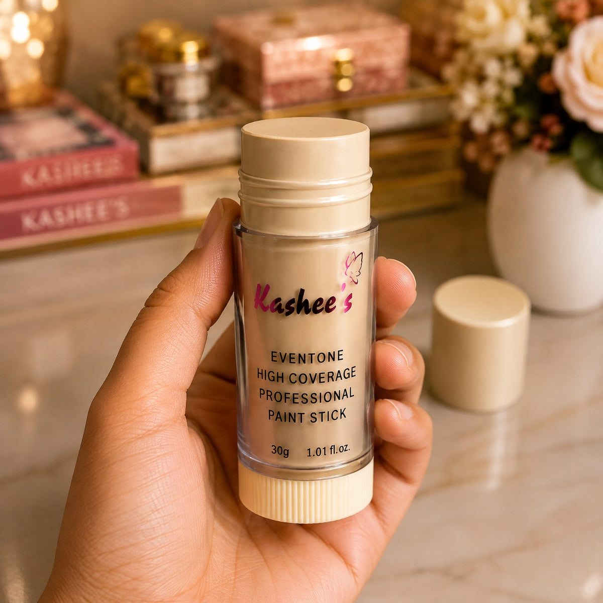 Kashee’s 6-In-1 Makeup Deal – Foundation, Fixer, Lip Pencil Set, Face Powder, Loose Powder & Paint Stick | Pack of 6