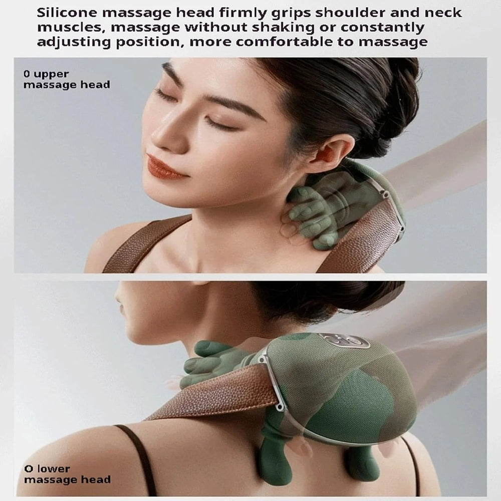 Smart Finger Pressure Neck Massager – Electric Deep Kneading Heated Neck & Shoulder Massager