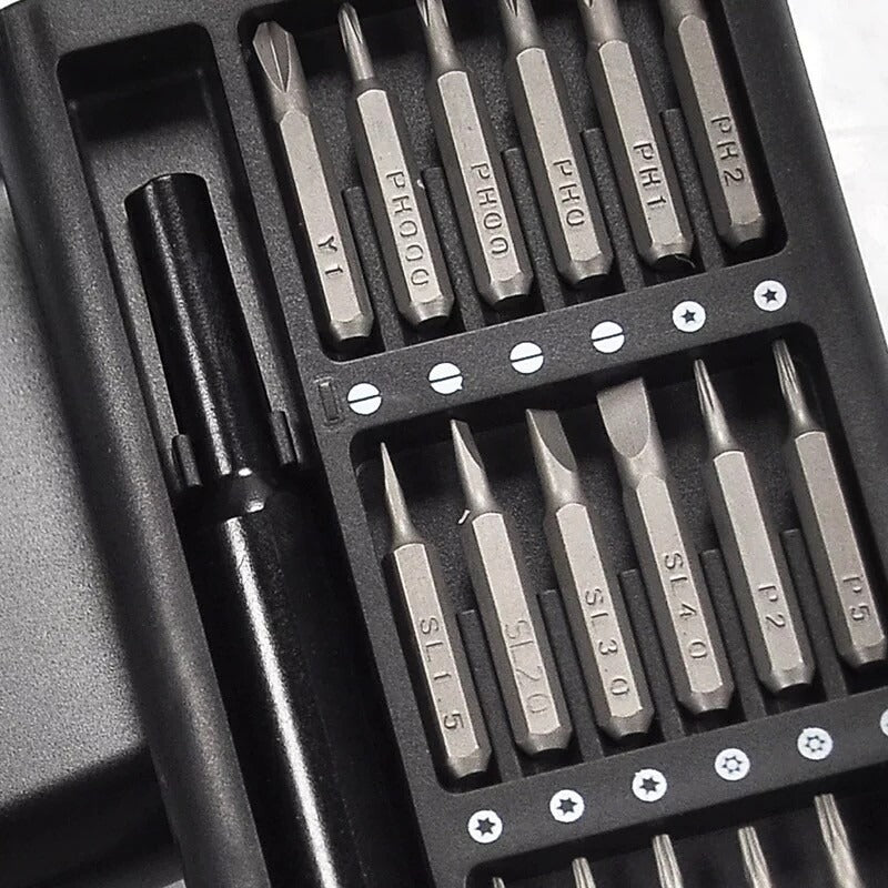 24-in-1 Magnetic Screwdriver Bit Set – Compact Repair & Disassembly Tool Kit