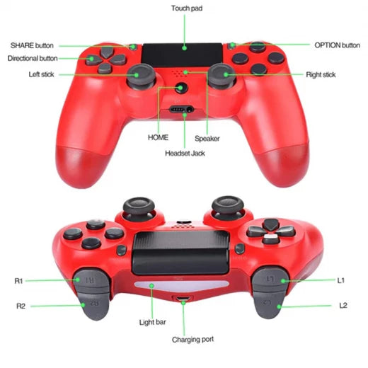 PS4 Wireless Controller Gamepad – Doubleshock Wireless Gaming Controller-Red