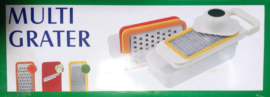 5-in-1 Multi Grater & Mandoline Slicer with Storage Box – Stainless Steel Vegetable & Fruit Cutter