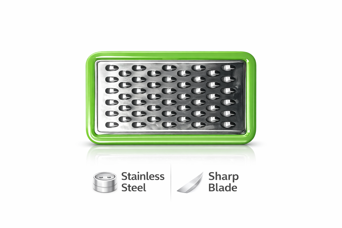 5-in-1 Multi Grater & Mandoline Slicer with Storage Box – Stainless Steel Vegetable & Fruit Cutter