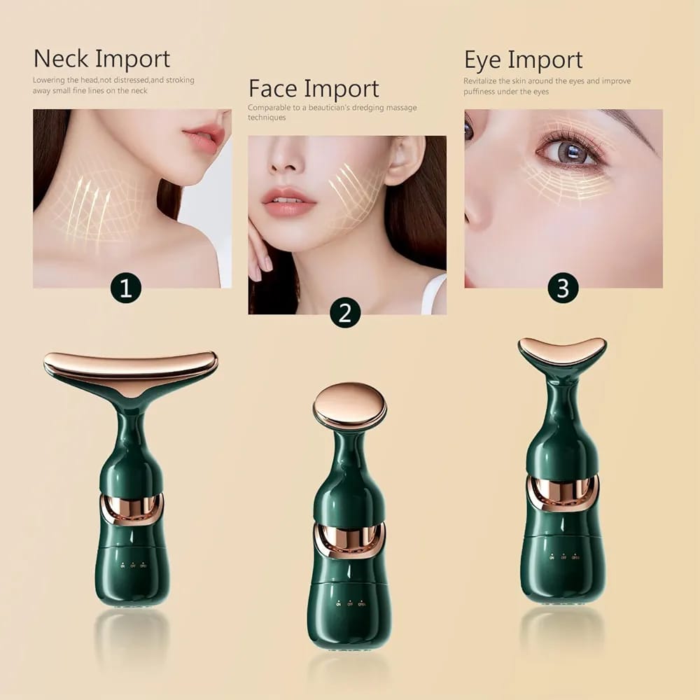 3-in-1 Face Slimming & Uplift Wand – Thermal & Vibration Facial Massager