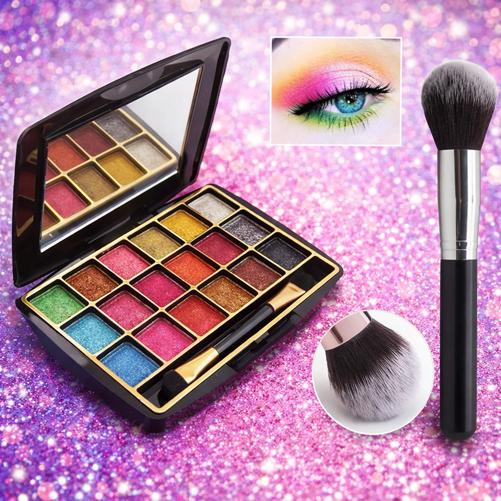MAT Beauty 18 in 1 Professional Eyeshadow Kit – Neutral & Versatile Shades for Everyday and Party Makeup