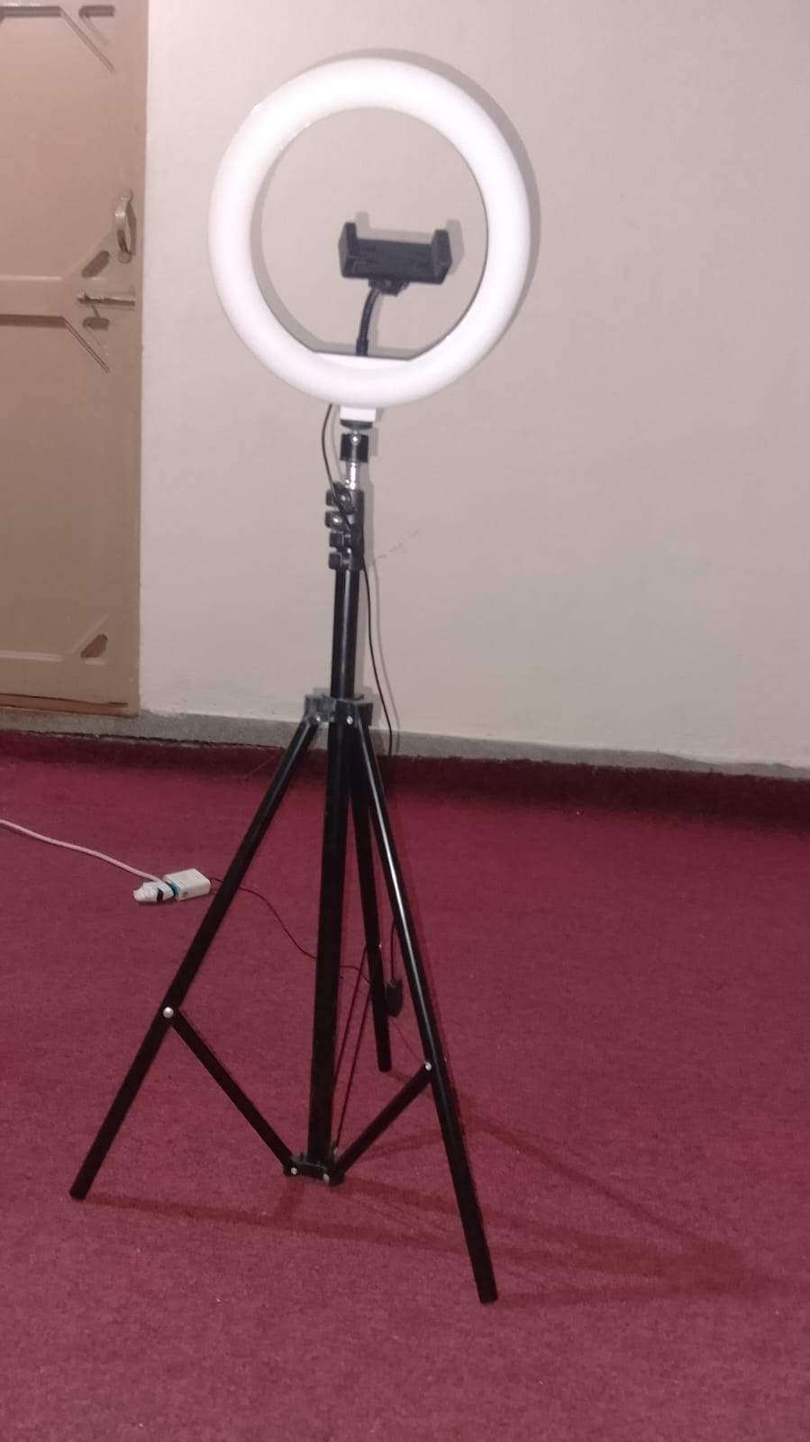 10-Inch LED Ring Light with 7FT Adjustable Tripod & Mobile Holder | 3 Light Modes | USB Powered
