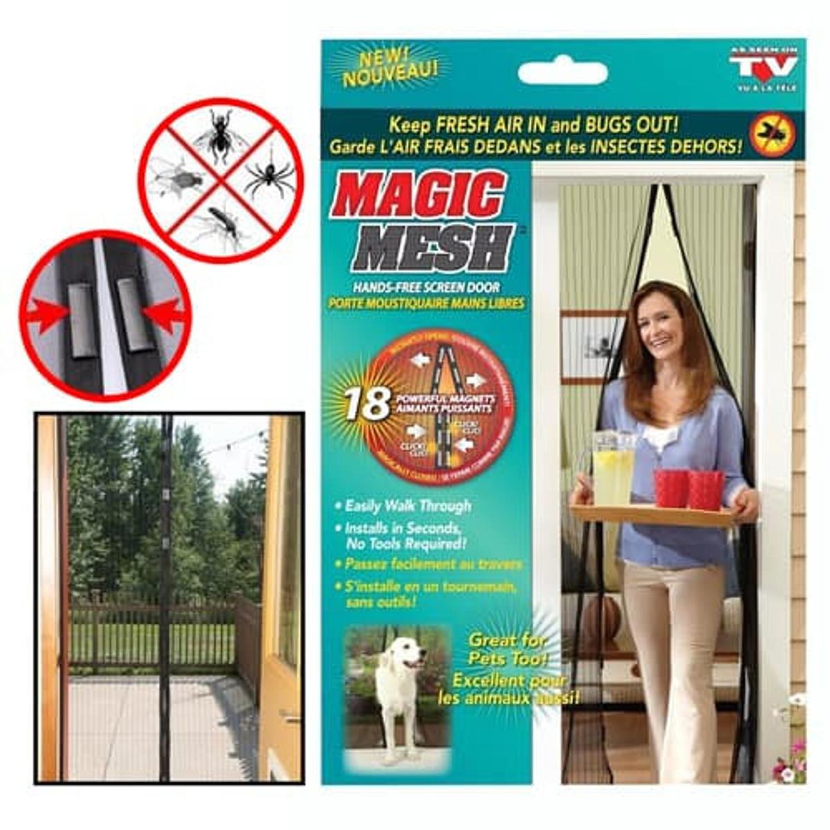 Magnetic Mosquito Mesh Door Curtain | Automatic Closing Insect Screen | Easy-Install Fly & Mosquito Protection for Home