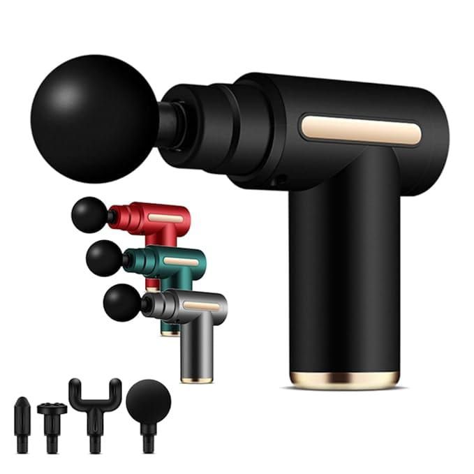 4-Head Portable Massage Gun | Powerful Percussion Massager for Relaxation & Everyday Muscle Comfort | Random Color