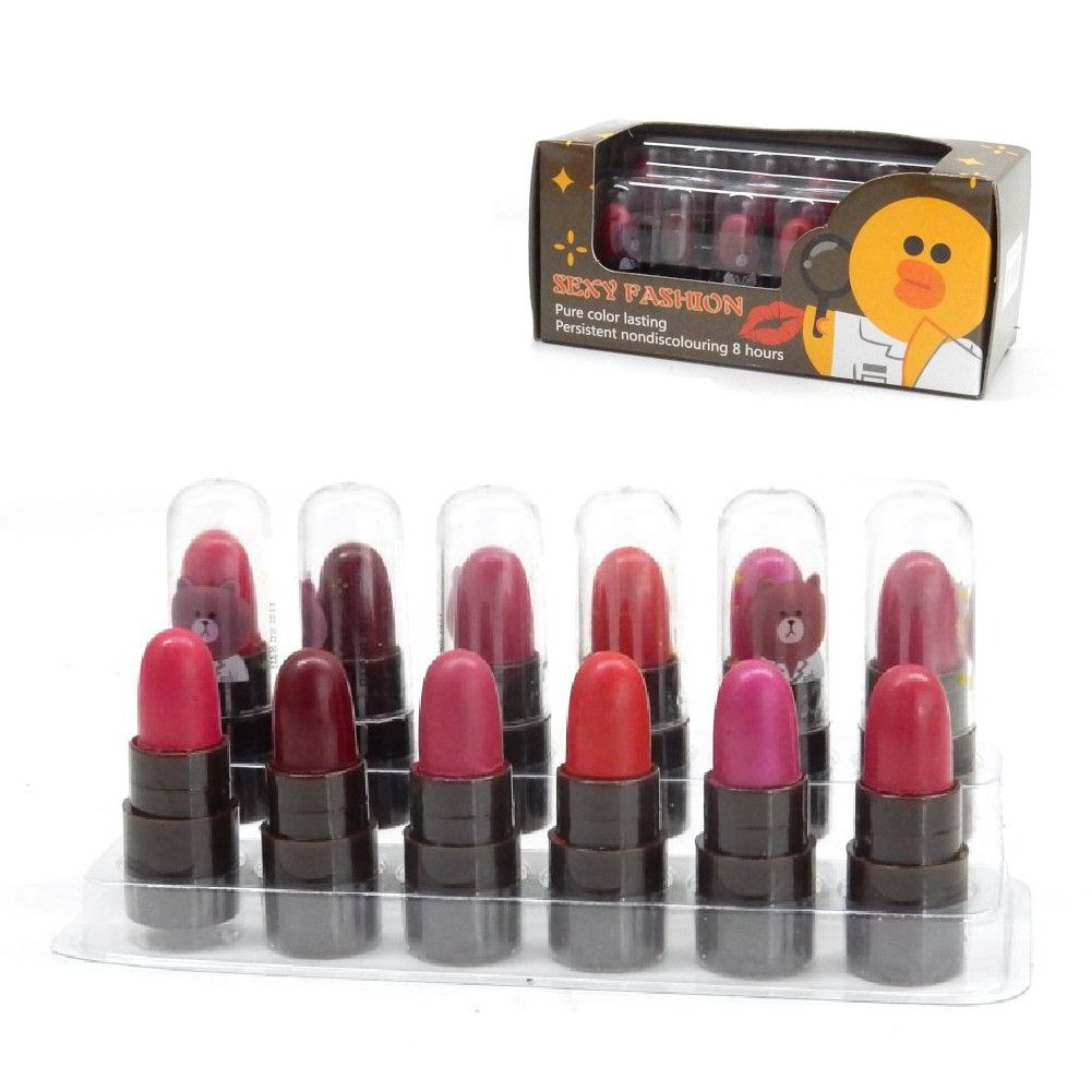 12 Pcs Multicolor Mini Capsule Lipsticks Set – Compact Matte Lipstick Collection with Assorted Shades